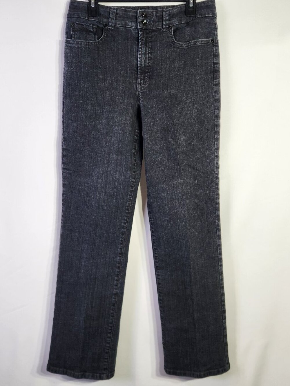 Nine West Court Street Medium Wash Wide Leg Black Jeans – Size 12/30